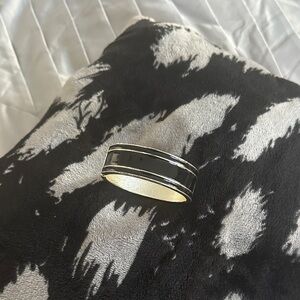 Black and Gold Bangle Bracelet
